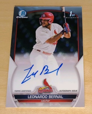 2023 Bowman Chrome Leonardo Bernal 1st Bowman Auto Cardinals