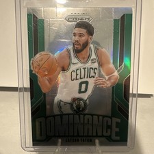 2024-2025 Panini Prizm Jayson Tatum #13 Dominance Green Prizm 