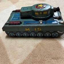 Vintage Japanese Tin Toy Military Tank M15 Vehicle Showa Retro Rare