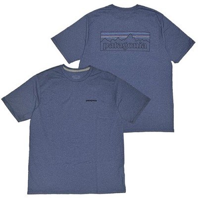 Patagonia Mens - P-6 Logo Responsibili-Tee S/S T-shirt -P-6 Outline Current Blue