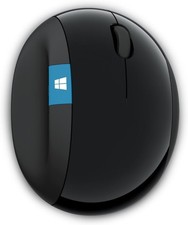 Microsoft Sculpt Ergonomic Wireless Mouse Black Optical 4-Way Scroll PC Laptop