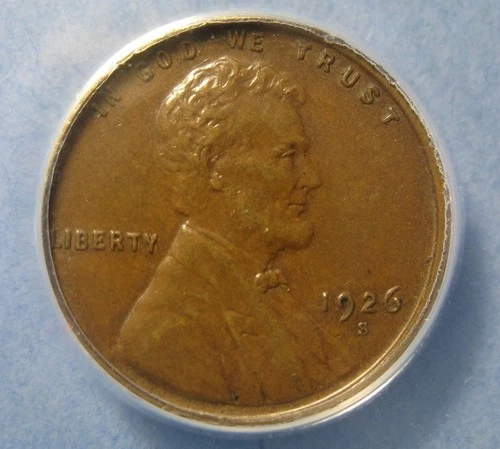 1926-S Lincon Cent – Choice Borderline Uncirc. (ANACS AU55 det.)!