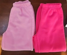 Girls 2 Pair Of Sweatpants 8-10 Light And Dark Pink Nwot T2