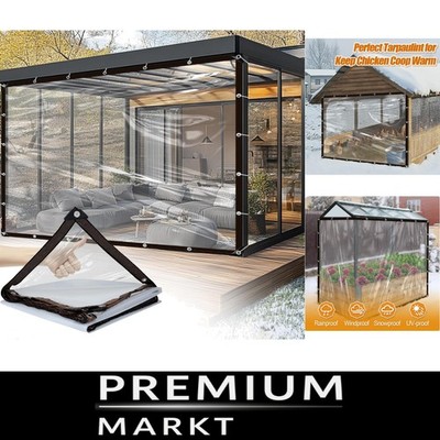Durchsichtige  Plane 3x6m transparent UV-beständig Abdeckplane Schutz
