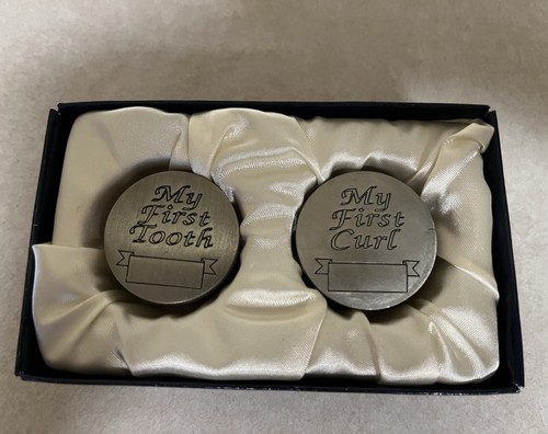 Silver-Plated/Nickel-Plated Metal 1st Tooth and Curl Keepsake Set