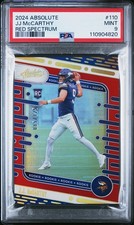 2024 PANINI ABSOLUTE RED SPECTRUM #110 JJ MCCARTHY ROOKIE RC 85/125 PSA 9