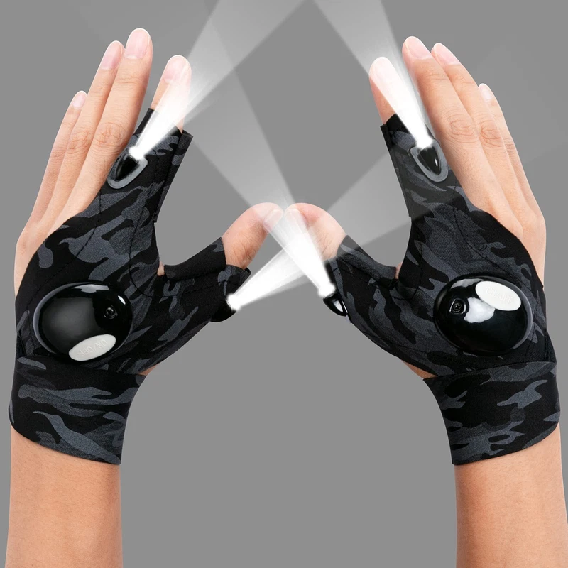 ThxToms LED flashlight gloves camo