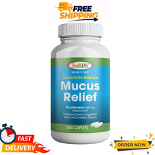 Mucus Relief Guaifenesin Caplets 400 Mg, Immediate Release Fast Acting - USA