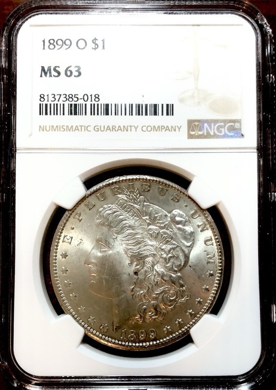 1899 O NGC MS 63 Morgan Silver Dollar Blast White $1 New Orleans Mint