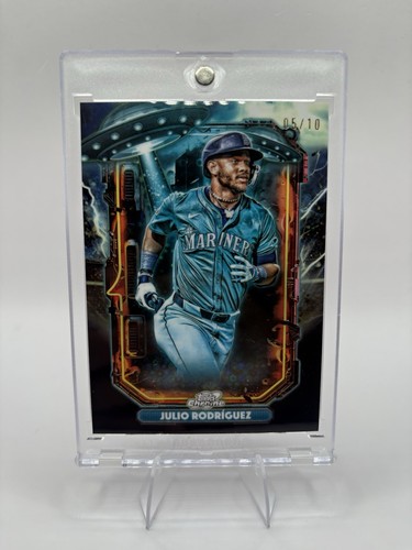 Julio Rodriguez [Black] #ET-12 2025 Topps Cosmic Chrome Extraterrestrial Talent card