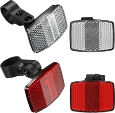 HESTYA 4 Pieces Bike Front and Rear Wheel Spoke Reflectors for Handlebar and... 