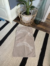   Nautical Embroidered Pillow cover Neutral taupe White Dolphin NWOT