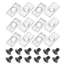 12Pcs 1530 T-Slot 6.5mm Dia Aluminum Extrusion End Cap Silver
