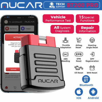  2026 MUCAR BT200 Pro OBD2 Scanner Code Reader Full System Car Diagnostic Tool