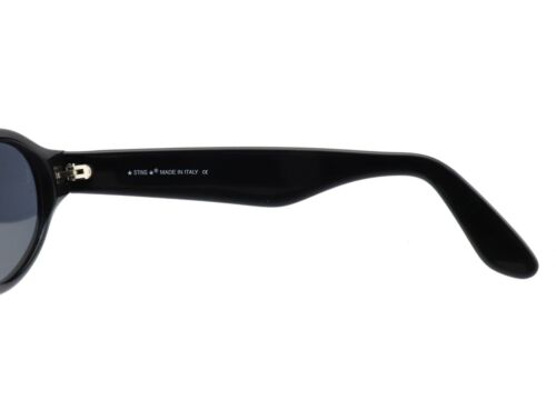 New Old Stock STING 6096 700 50mm Glossy Black Oval Sunglasses Italy - Picture 7 of 8