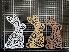 6 fancy bunnies die cut cardstock embellishment for cards  scrapbook