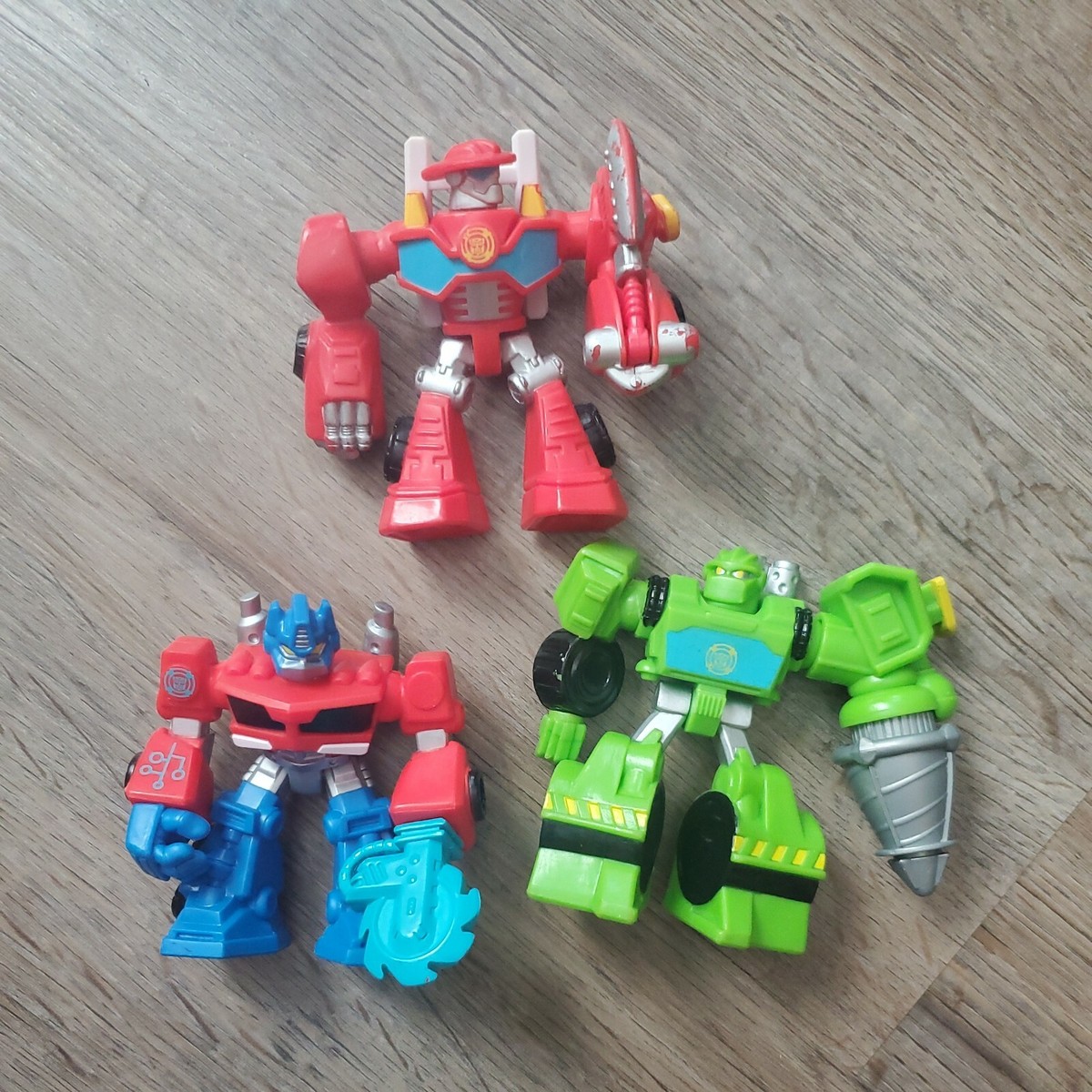 Playskool Heroes Transformers Rescue Bots Boulder Heatwave Optimus prime 