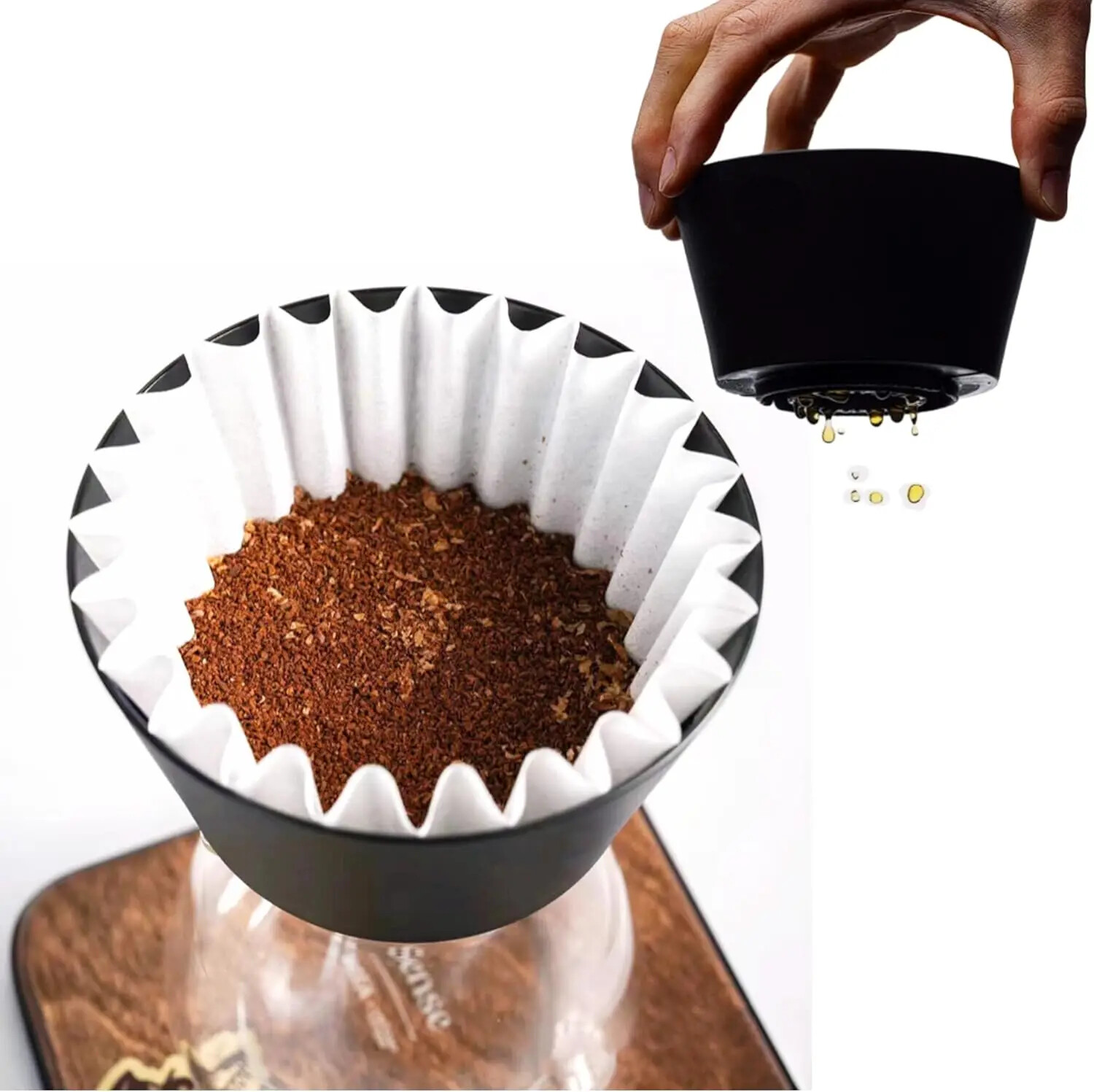 2-5 Cup Filter Holder Large Dripper Fits 185 Flat Papers