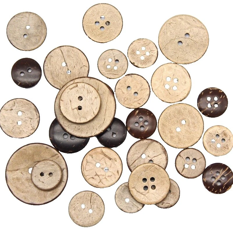 Pack Brown 2-Hole Flat Button Sewing Buttons