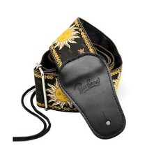 BestSounds C-150 Leather Adjustable Guitar Strap SunJacquard Weave Stylish Black