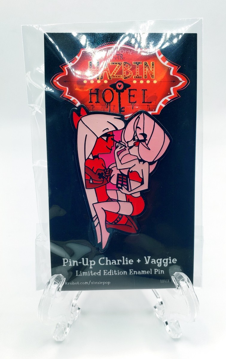 Hazbin Hotel Pin-Up Charlie + Vaggie Enamel Pin - LIMITED