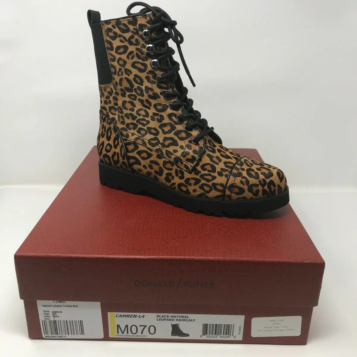 Donald pliner top leopard boots