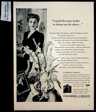 1943 Stromberg-Carlson Radio FM Post War Phonograph Music Vintage Print Ad 37983