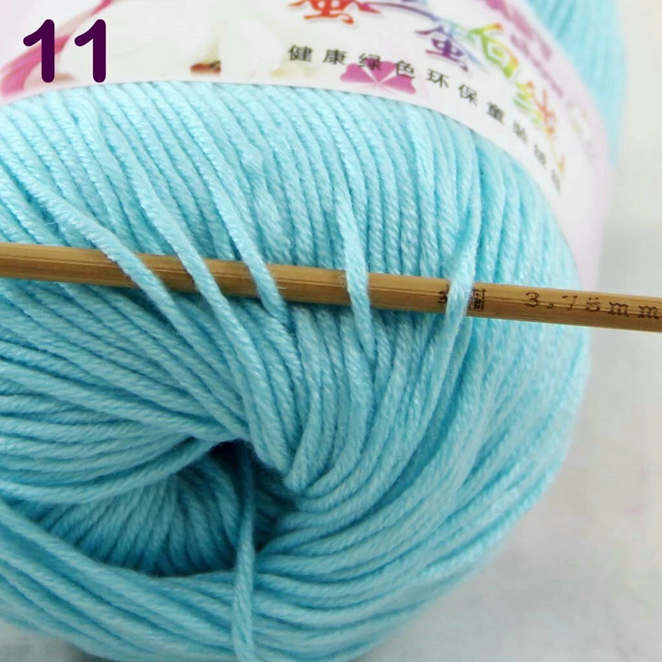 Venta Nuevo 8 Bolas x 50gr Cachemira Seda Lana Tejido a Mano Mantones Hilo de Ganchillo 11 Foto 4 de 4