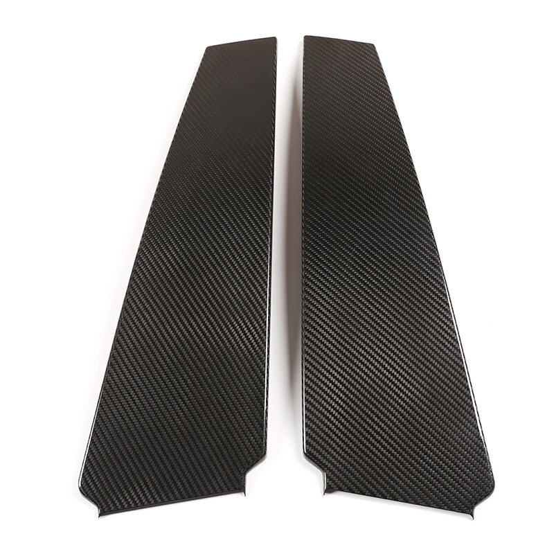 Real Carbon Fiber Window B Pillar Post Panel Cover For Maserati Ghibli 2014-2021