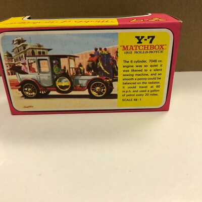 Lesney MATCHBOX Models Of YesterYear No Y7-3 1912 Rolls-Royce with