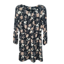 41hawthorn Diana Keyhole Detail Dress Womens Size Large black Floral Print