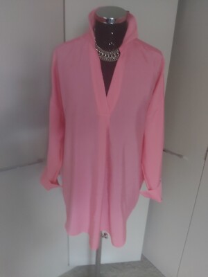 Mint Velvet XS Longline Shirt Blouse Tunic Bright Pink Rrp £89 UK