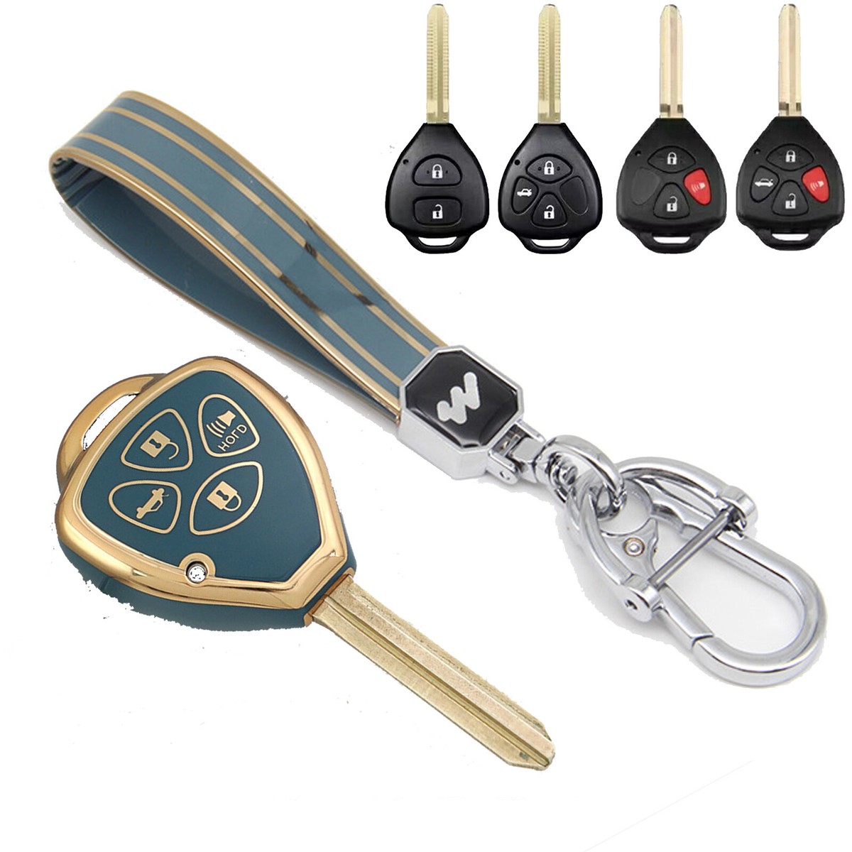 Replacement Key Fob Shell Case For Toyota Camry/Corolla/Venza/Avalon (2007-2013) - 4 Button, HYQ12BBY, With Uncut Key Blade