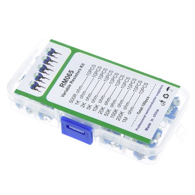 Variabler Widerstand 100Pcs Horizontale Trimpot Potentiometer Sortiment Box Kit