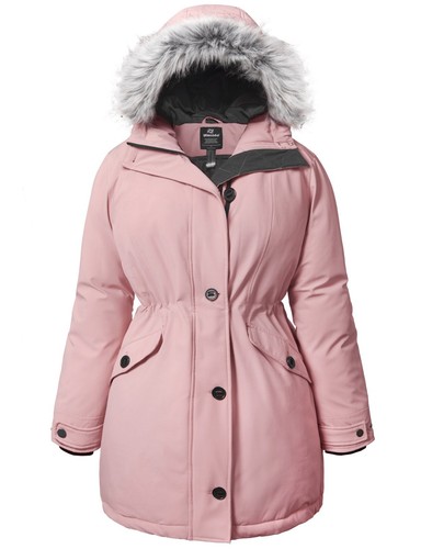 Wantdo Women's Plus Size Winter Jacket Warm long Puffer Classic Thicken Parka - Picture 4 of 46