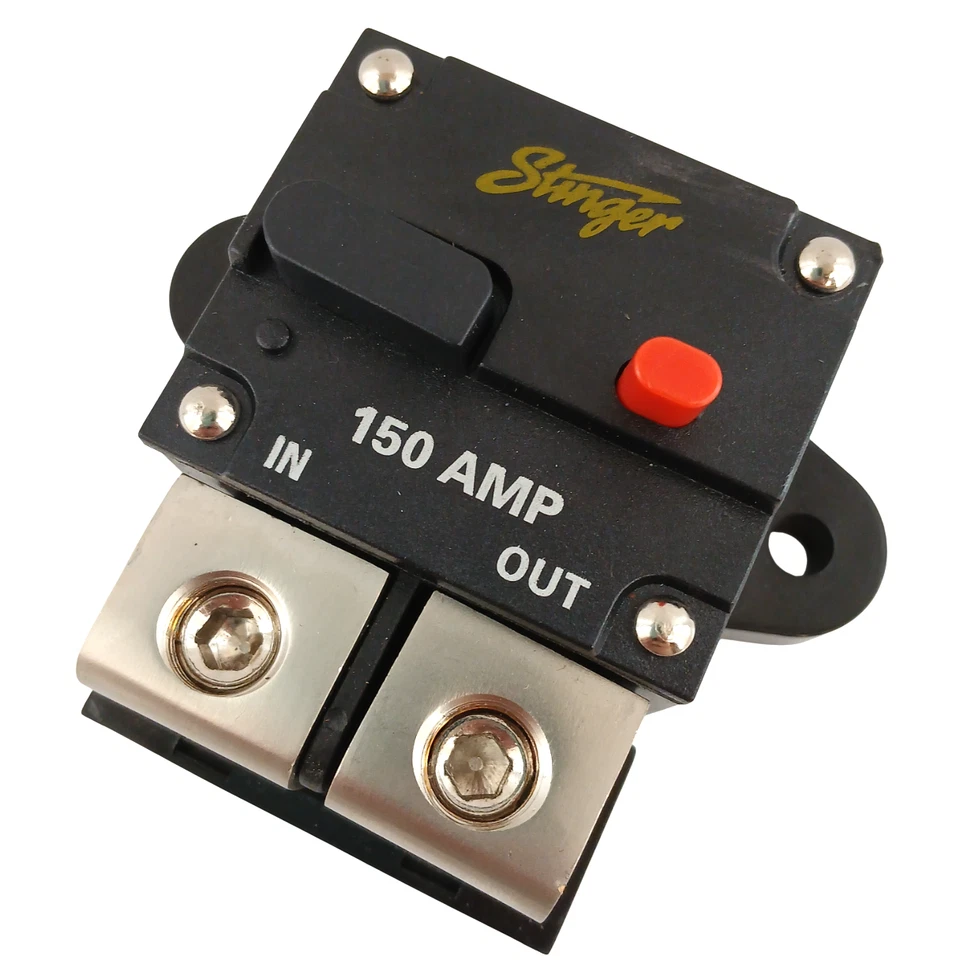 Stinger 150 AMP Circuit Breaker Car Audio Inline Fuse Manual Reset 12V DC Power - Image 2 of 4