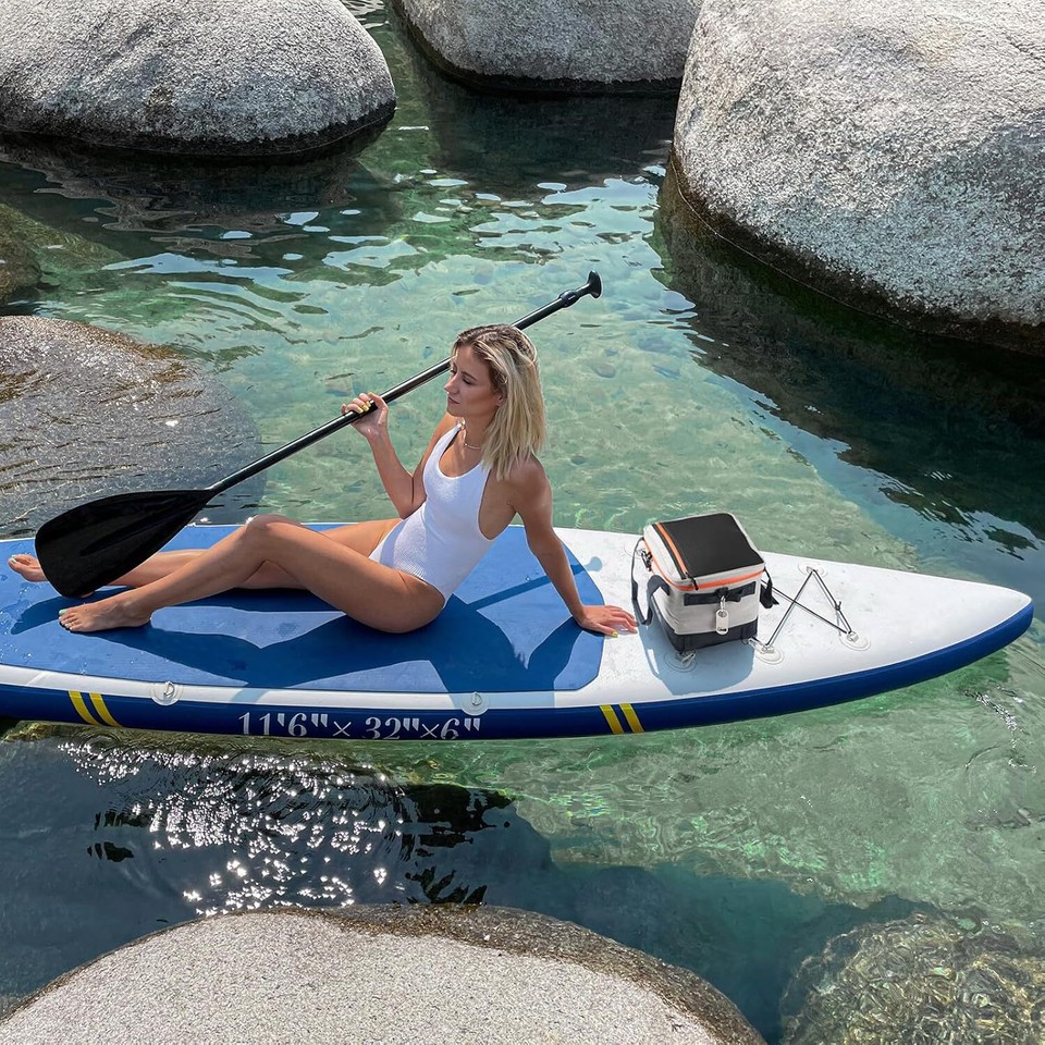 Paddle Board Cooler 𝐁𝐨𝐭𝐭𝐥𝐞 𝐎𝐩𝐞𝐧𝐞𝐫 Included Large SUP Cooler, Grey eBay