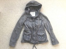 Abercrombie And Fitch Ladies Military Parka Jacket, Size Small In Khaki Colour