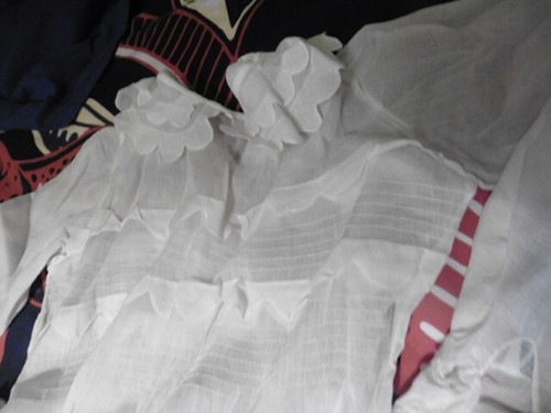 ANCIENNE ROBE LONGUE DE JEUNE FILLE VOILE DE COTON 1900 - Picture 2 of 12