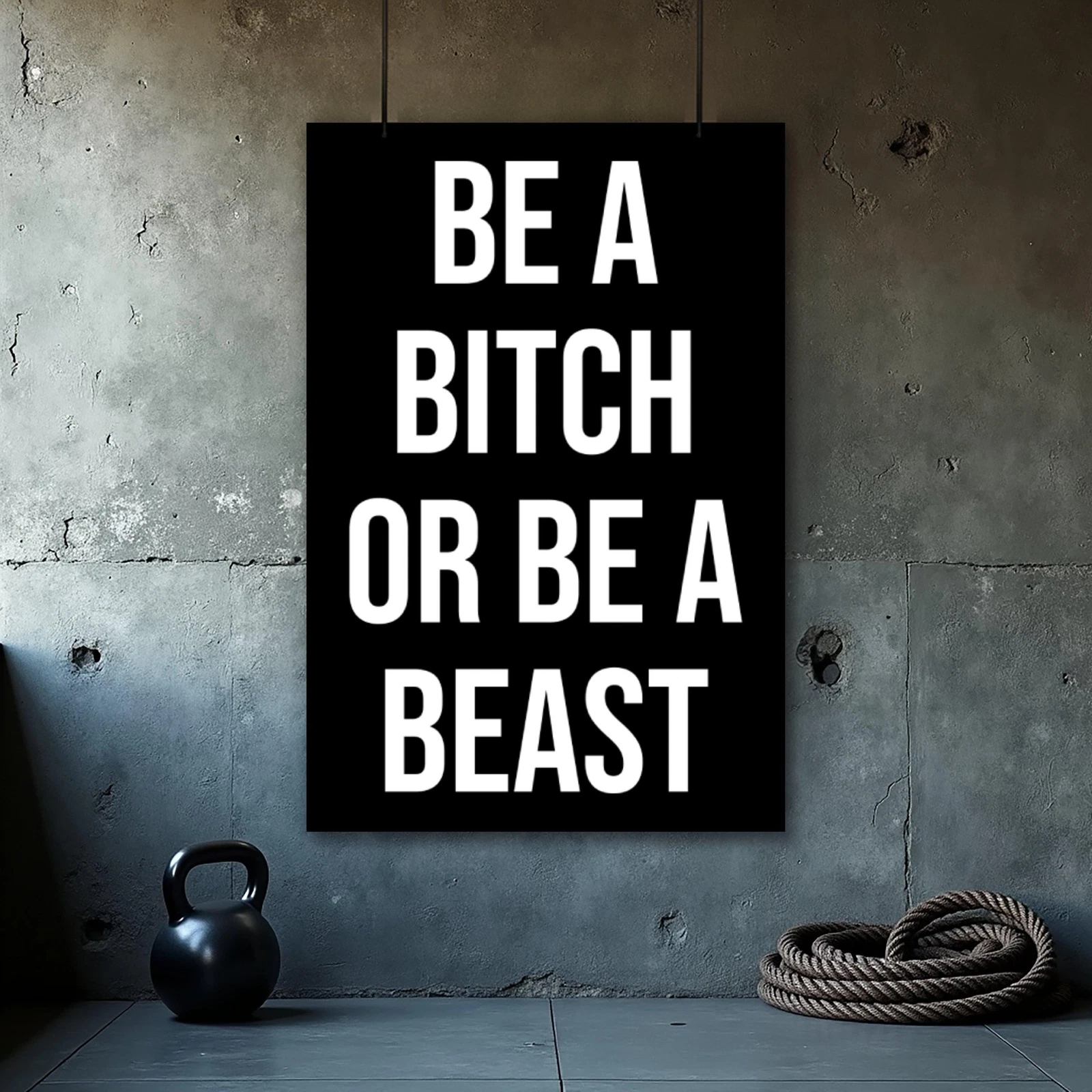 Motivational Fitness Poster - Inspirational Wall Art for Gym Office