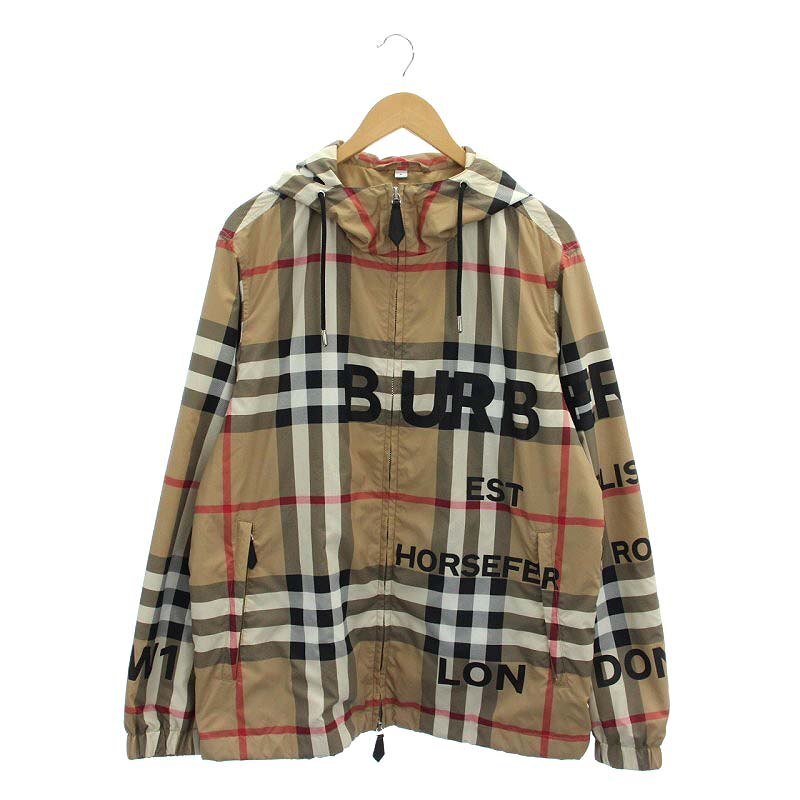 Burberry Horseferry Print Check Nylon Hooded Jacket Hoodie Zip Up