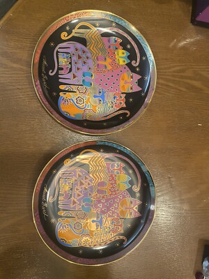Laurel Burch Fabulous Felines Plates From Franklin Mint Limited Edition 1994