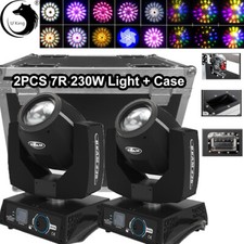 2 PIEZAS haz LED 230W 7R iluminación de escenario 24 facetas prisma cabezal móvil DMX512 + caja de estuche