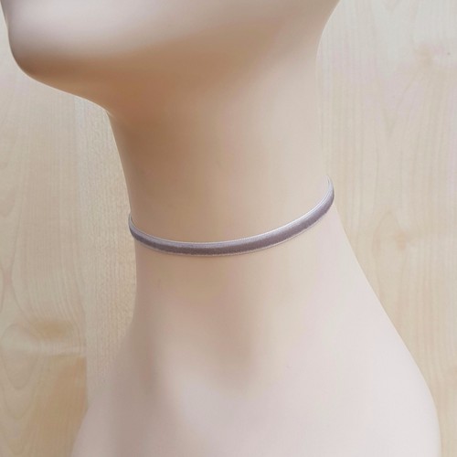 Classic Velvet Choker Band 6mm 35 Colours Stainless Steel Findings Handmade - Picture 33 of 36
