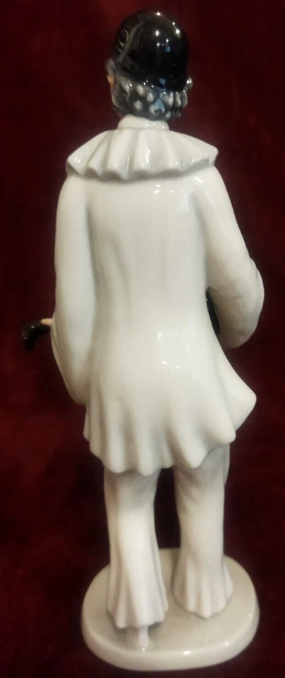 COMMEDIA ARTE ITALIANA STATUINA PIERROT PORCELLANA- ROYAL COPENHAGEN 1249 063 - Immagine 3 di 4