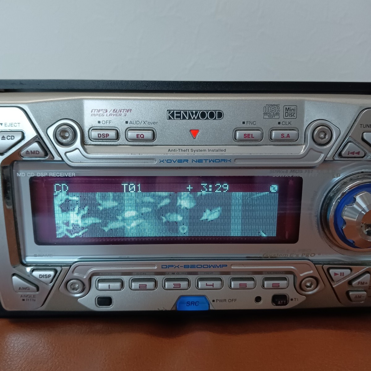 Kenwood DPX-8200WMP 2DIN Car Audio CD MD Head Unit Used Tested MD