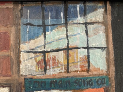 🔥 Vintage Modern Social Realism Urban Cityscape Oil Painting DIMONDSTEIN 1950s - Picture 7 of 24