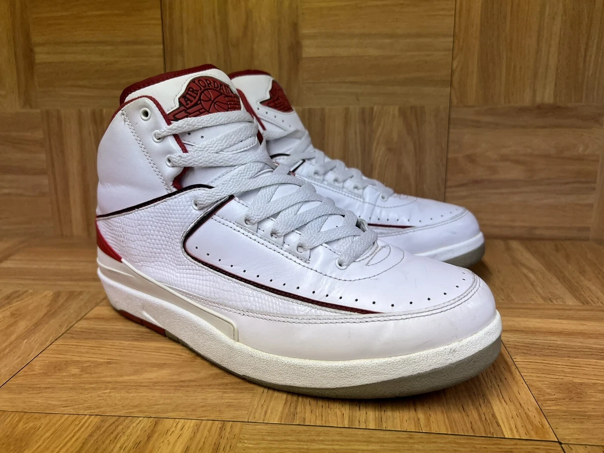 RARE Nike Air Jordan II 2 Chicago Home White Red 2014 Retro 10.5 385475 102