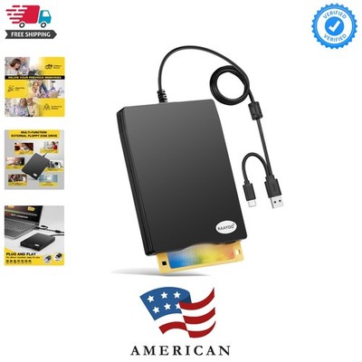 Floppy Disk Reader USB Type A/C Floppy Disk Drive/Player/Converter External 3...