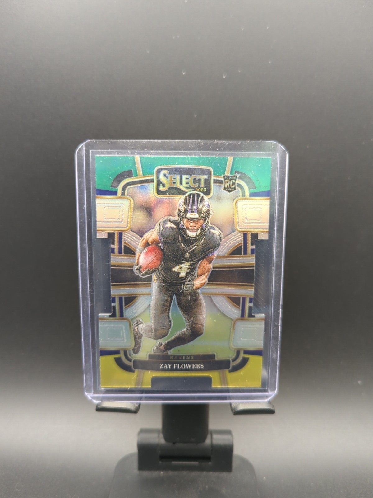 2023 Select Concourse Green & Yellow Prizm Die Cut Zay Flowers RC #8